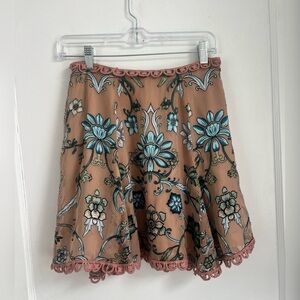 For Love & Lemons Floral Saffron Skirt $194 Size S LIKE NEW